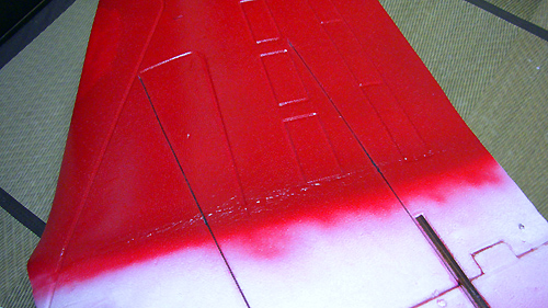 FLY FLY BaE Hawk (Red Arrow) 90mm EDF 主翼補修