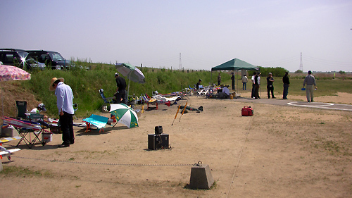 クラブの皆さんの待機場