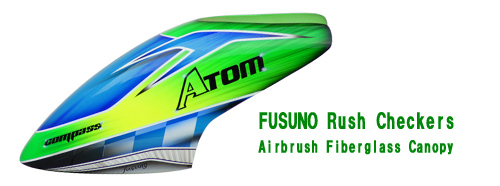 FUSUNO Rush Checkers Airbrush Fiberglass Canopy