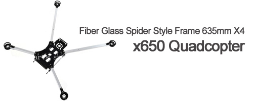 Fiber Glass Spider Style Frame 635mm X4 x650 Quadcopter