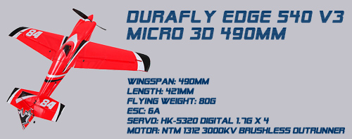 Durafly Edge 540 V3 Micro 3D