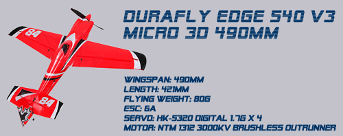 Durafly Edge 540 V3 Micro 3D Durafly Edge 540 V3 Micro 3D