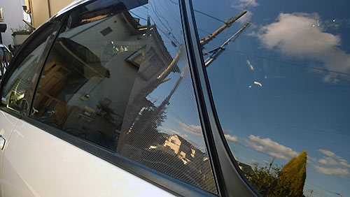 カーボンガーニッシュ取り付けリア