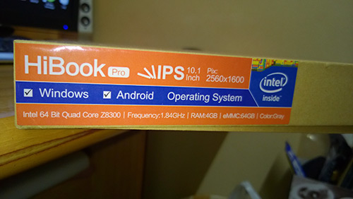 Chuwi Hibook Pro 箱サイド