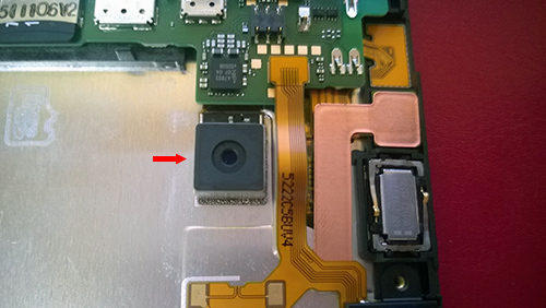 Microsoft Lumia 640 XL カメラモジュール部分
