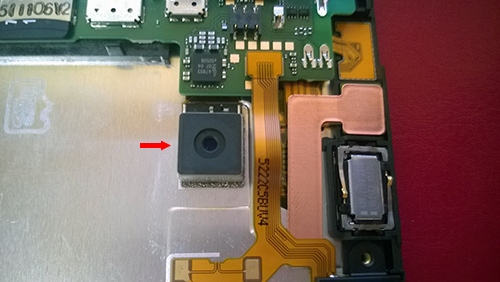 Microsoft Lumia 640 XL カメラモジュール部分