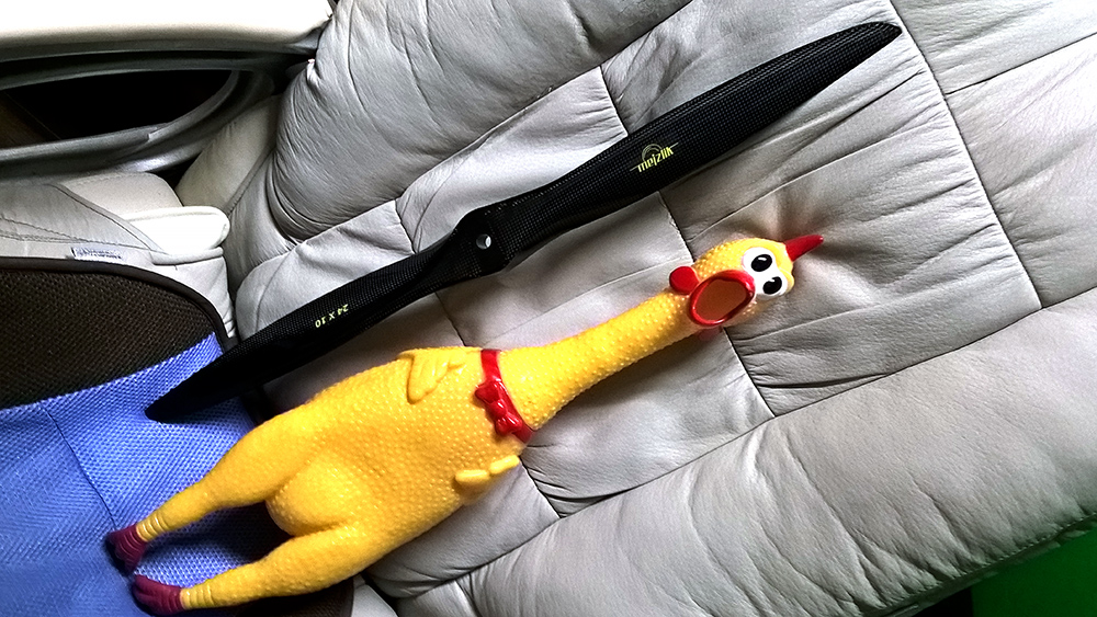 MEJZLIK 24X10 Carbon Prop 大きさの感じ